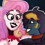 Image of humanisation designs of Paige and Tony the Talking Clock from Don't Hug Me, I'm Scared